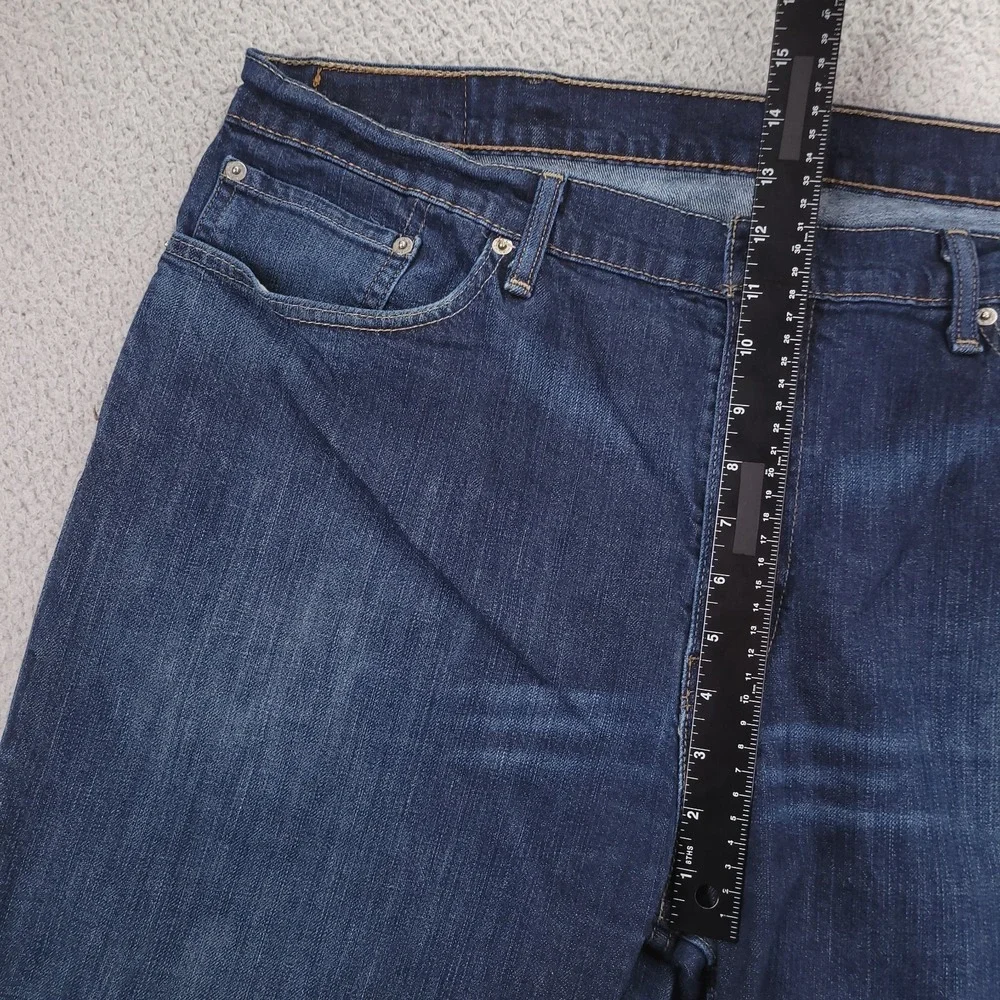 LEVIS 514 Jeans Mens Size 40x30 Straight Fit Dark Wash Low Stretch Denim